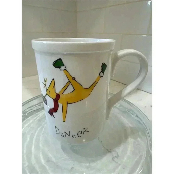 Pottery Barn Other - Pottery Barn Christmas Reindeer Mug Cup Hip Dancer Holiday Santa